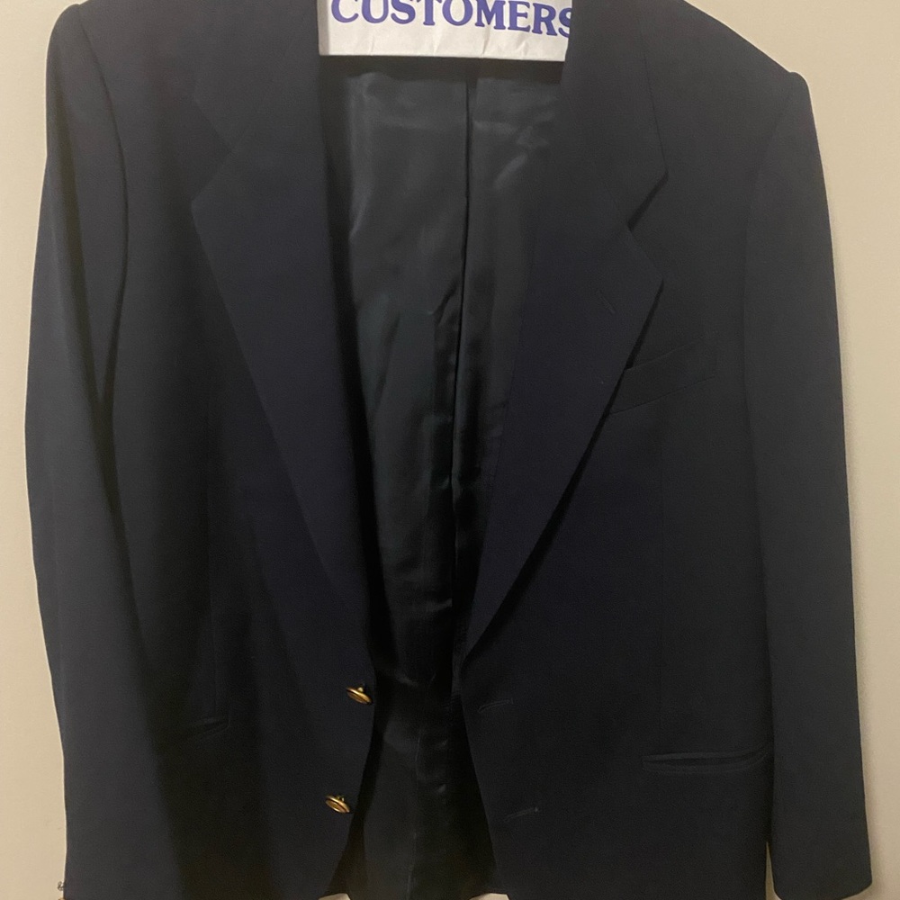 Mens Armani Sport coat Navy with gold buttons size 39R